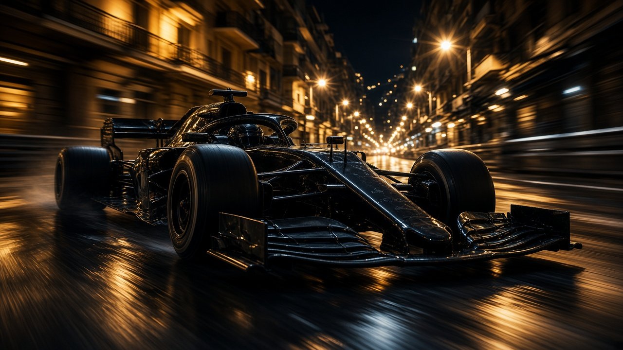 Formule 1 de nuit dans les rues de Monaco