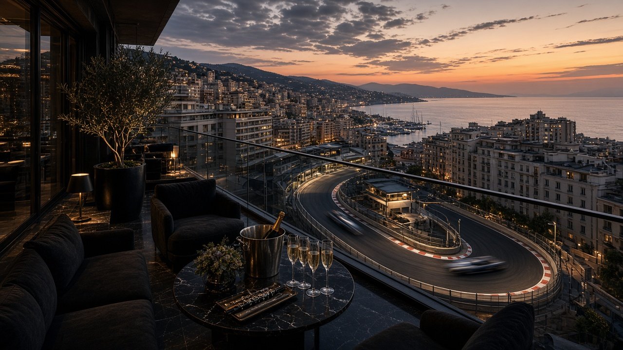 Rooftop VIP vue hairpin Monaco
